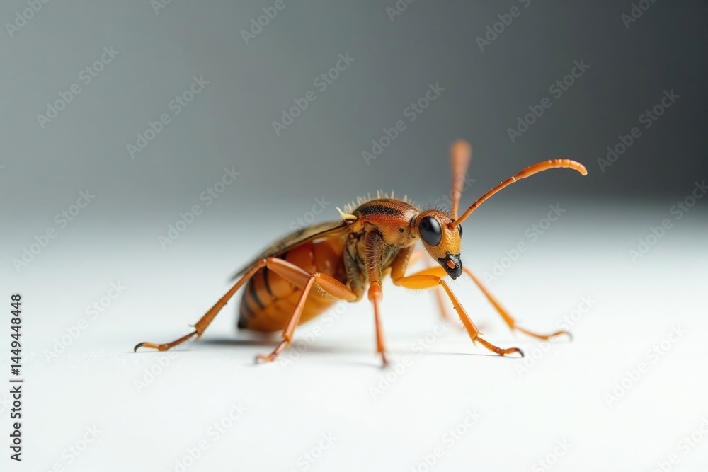 Close-up of single insect on pure white backdrop, science, bug, fauna Close-up of single insect on pure white backdrop, science, bug, fauna
