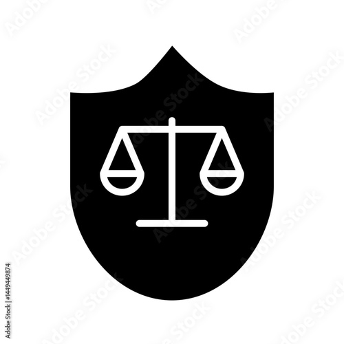 Court Badge Legal and Law solid Icon