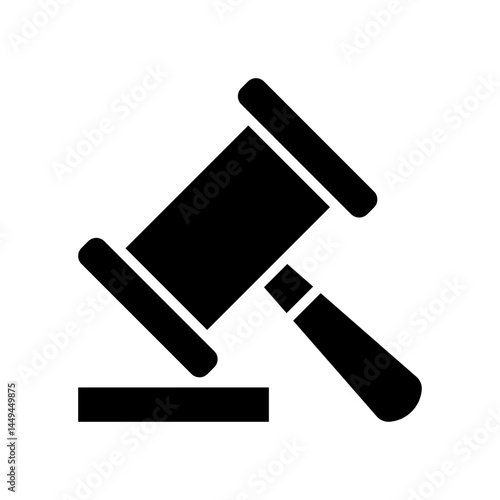 Judge gavel Legal and Law solid Icon