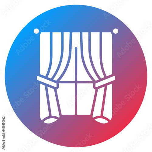 Curtain Shop Vector Icon