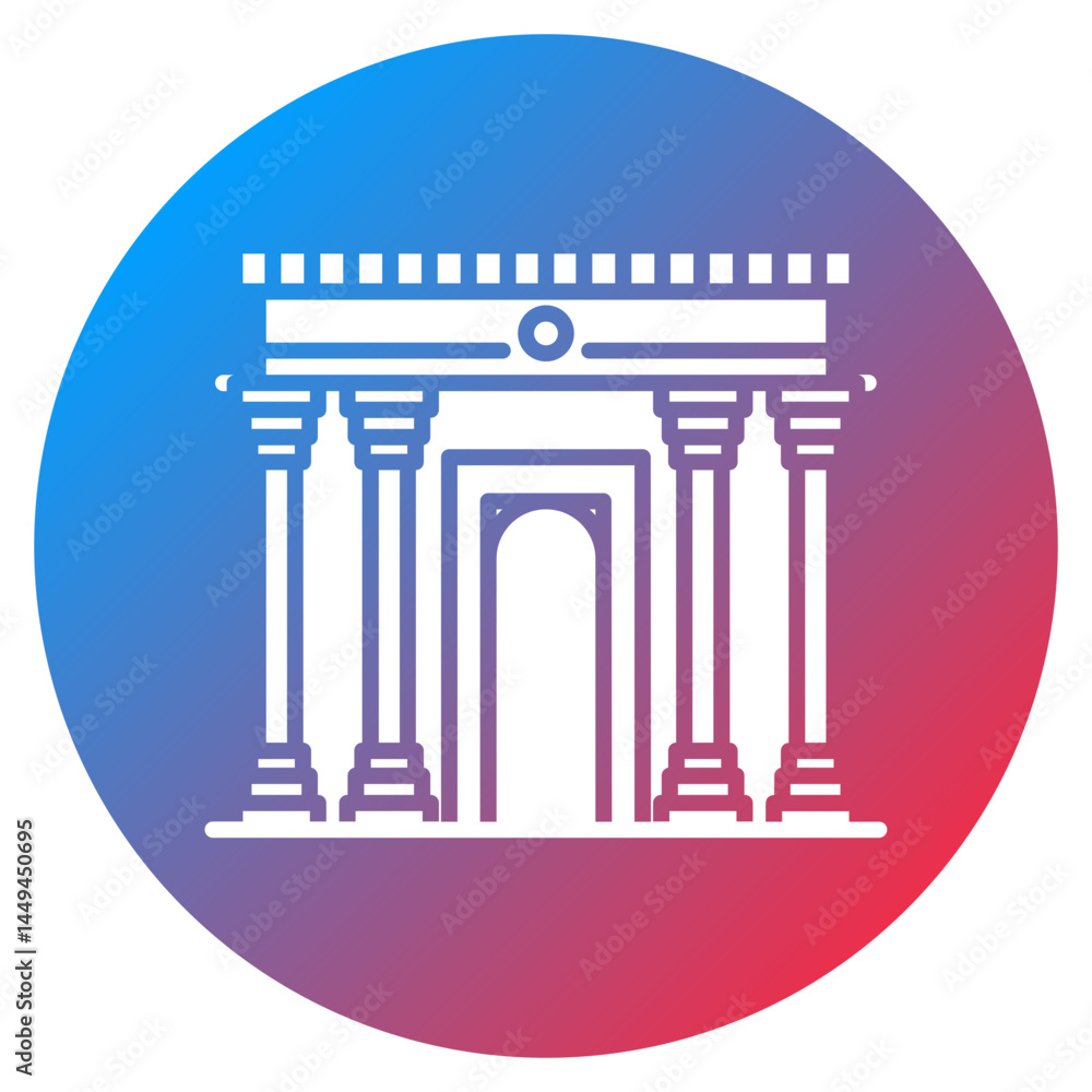 Fototapeta premium Ishtar Gate Vector Icon