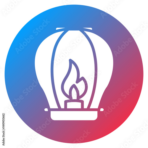 Sky Lantern Vector Icon