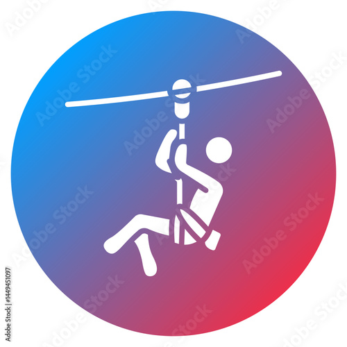 Zipline Vector Icon