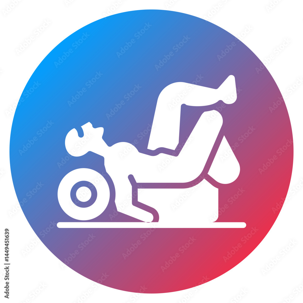 Foam Roller Stretch Vector Icon Foam Roller Stretch Vector Icon