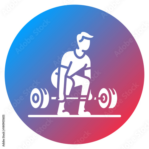 Deadlift Vector Icon