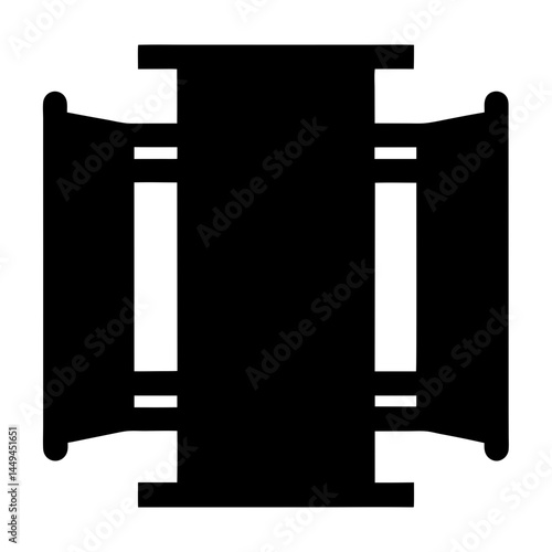 Silhouette image depicts a room divider or screen with a central panel