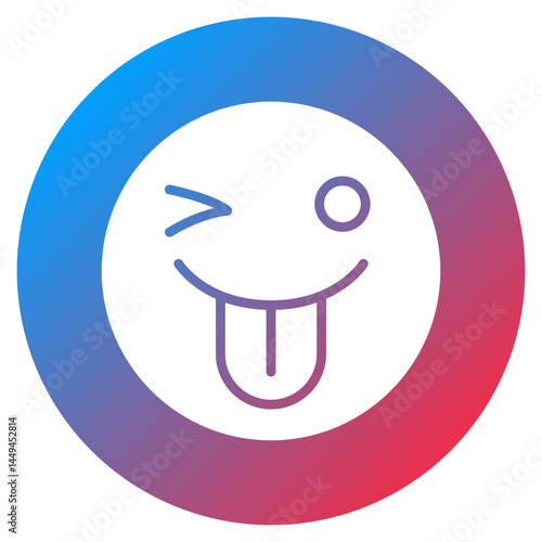 Winking Face with Tongue Vector Icon