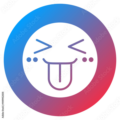 Squinting Face with Tongue Vector Icon