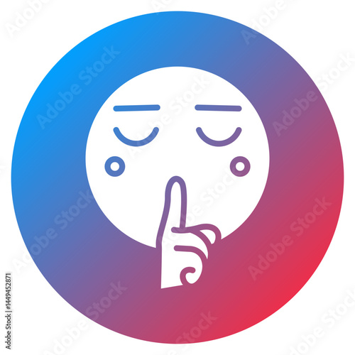 Shushing Face Vector Icon
