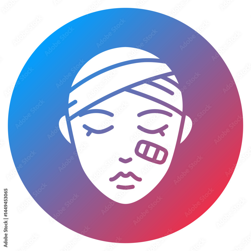 Face with Head Bandage Vector Icon Face with Head Bandage Vector Icon