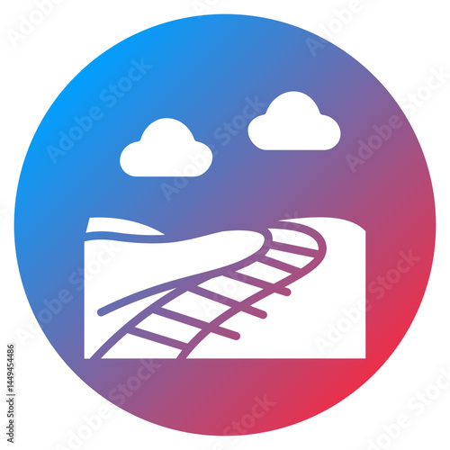 Trackside View Vector Icon