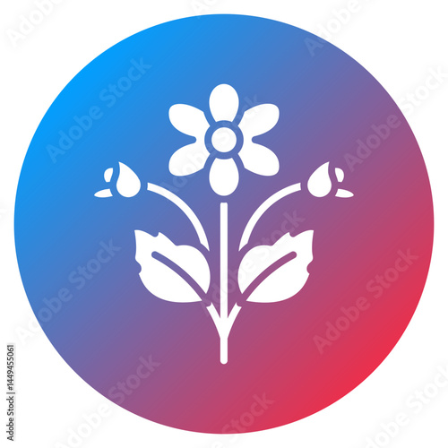 Alpine Forget Me Not Vector Icon
