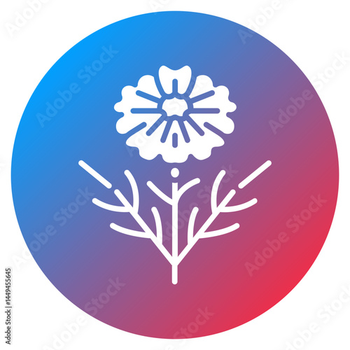 Mint Marigold Vector Icon