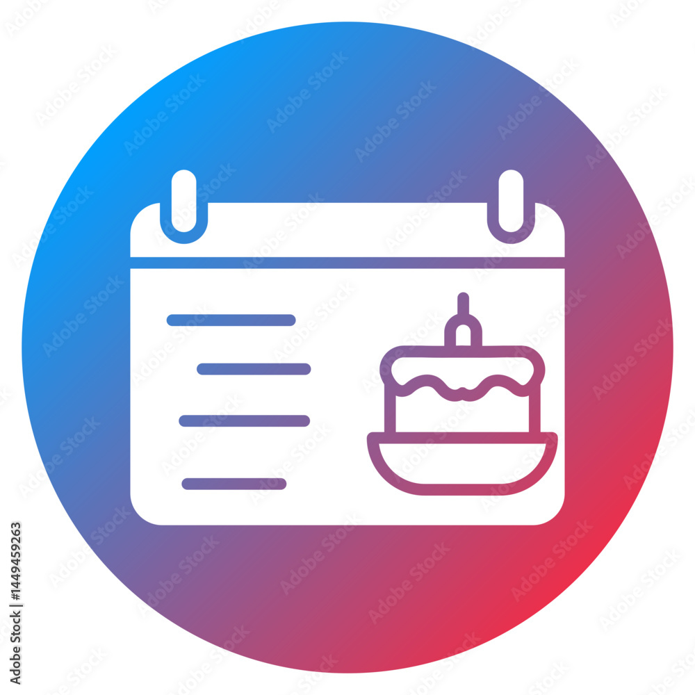 Birthday Date Vector Icon Birthday Date Vector Icon