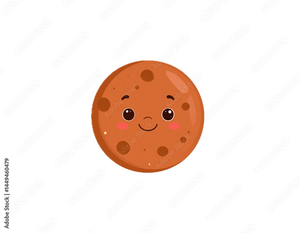 Cute Mars with smile for sticker. Design element. Cute Mars with smile for sticker. Design element.