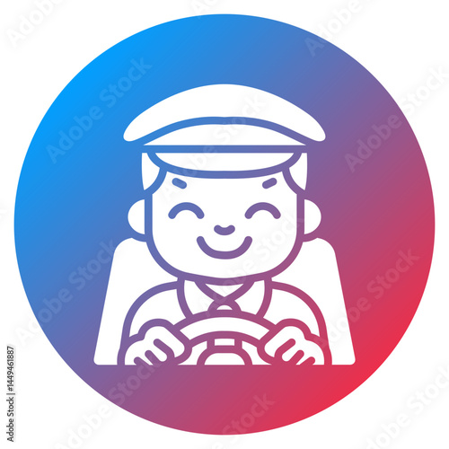Taxi Driver Vector Icon