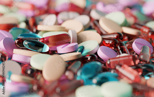 Close up of pills and medicine
