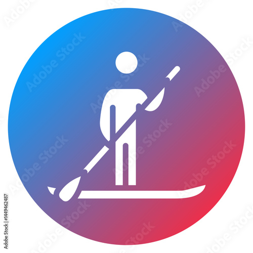 Stand Up Paddleboard Vector Icon