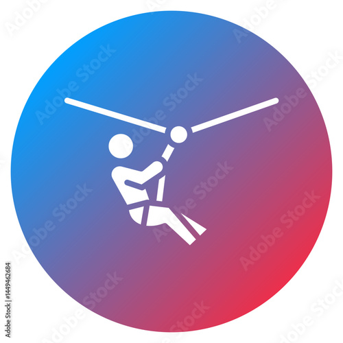Zip Line Harness Vector Icon