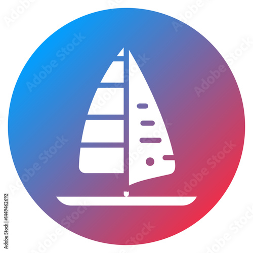 Windsurf Board Vector Icon
