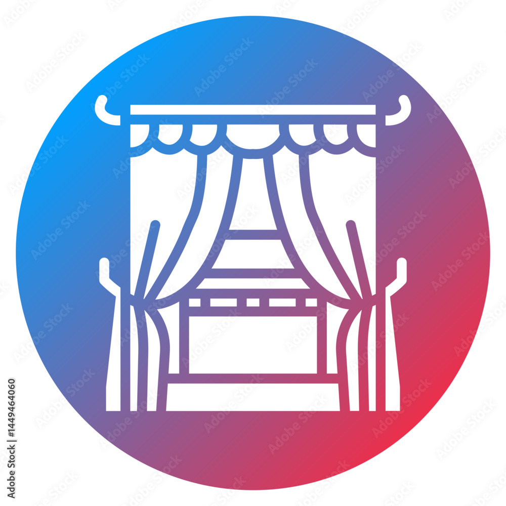 Obraz premium Kaaba Curtain Vector Icon