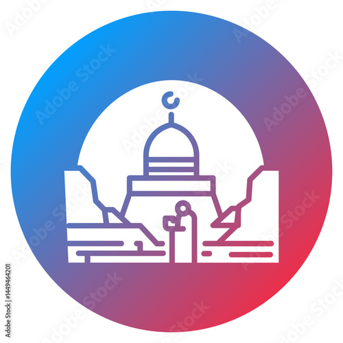 Mina Pilgrimage Vector Icon