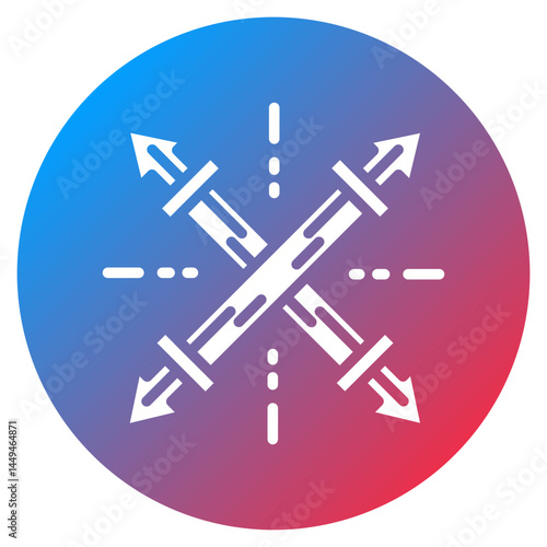Double Cross Vector Icon