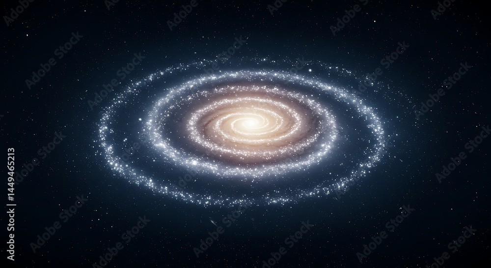 Fototapeta premium Spiral Galaxy with Stars and Nebula