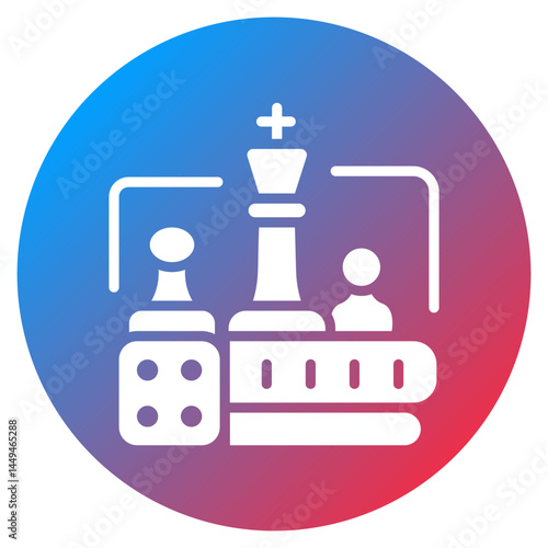 Board Game Night Vector Icon