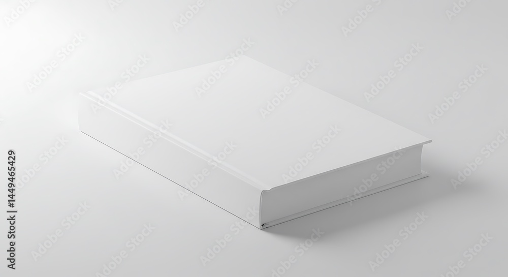 White Book Mockup Clean Minimalist Background Texture White Book Mockup Clean Minimalist Background Texture