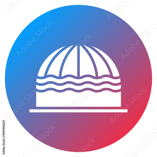 Aqua Dome Vector Icon