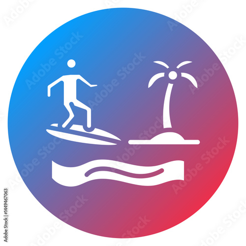 Surf Simulator Vector Icon