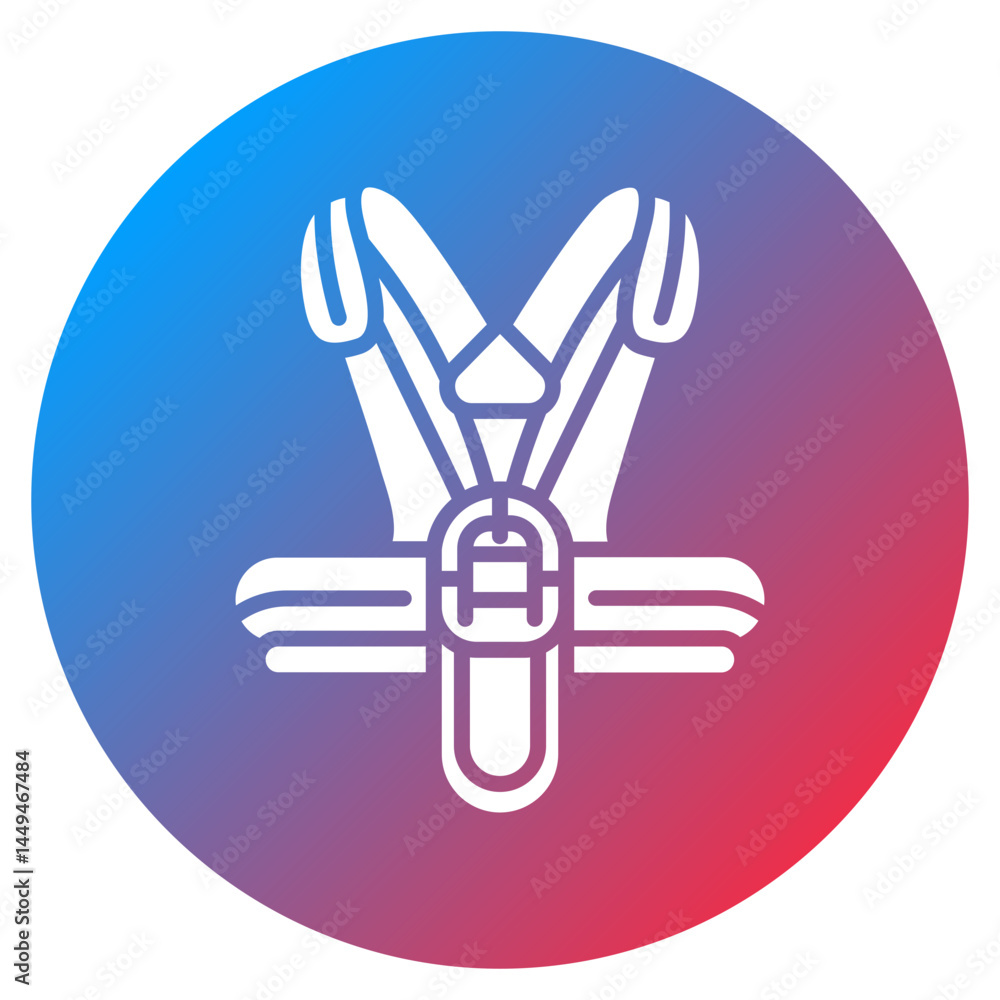 Obraz premium Climbing Harness Loops Vector Icon