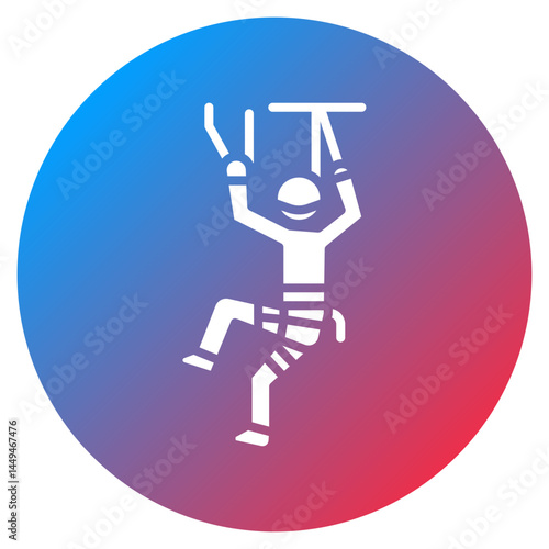 Climbing Gym Pass Vector Icon