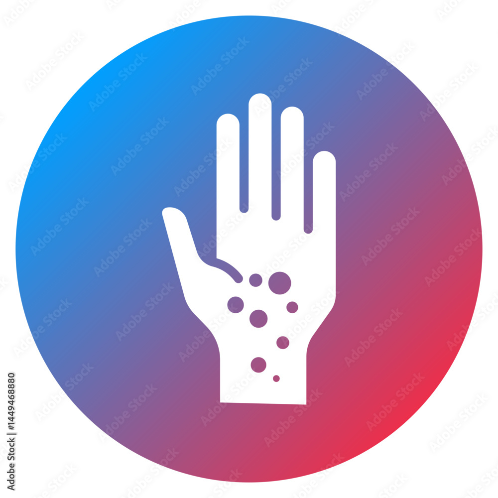 Obraz premium Hand Rash Vector Icon