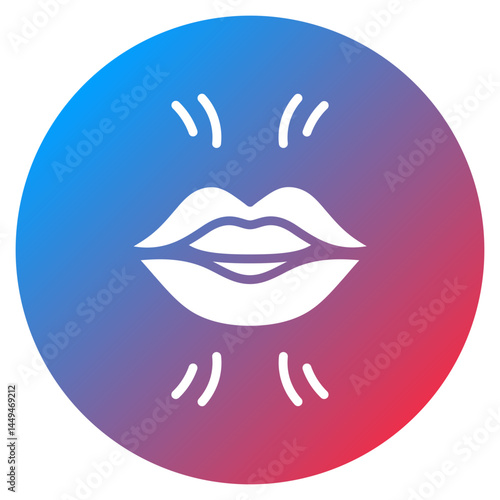 Tingling Lips Vector Icon
