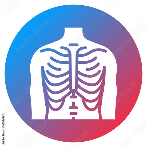 Intercostal Pain Vector Icon