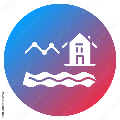 Flash Flood Warning Vector Icon