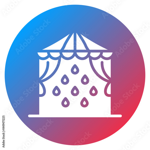 Monsoon Canopy Vector Icon