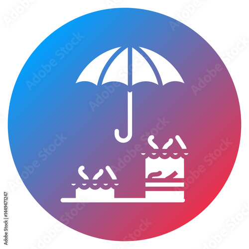 Monsoon Market Vector Icon