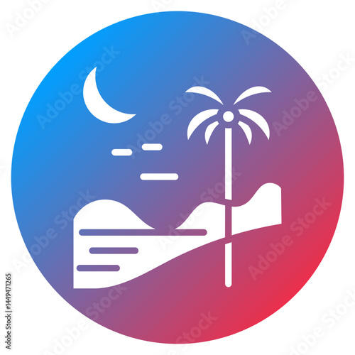 Monsoon Evening Vector Icon
