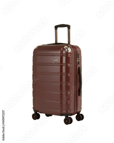 Dark Red Carry On Suitcase Spinner Luggage Travel Bag
