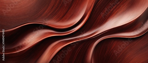 Fototapeta Naklejka Na Ścianę i Meble -  Abstract design of flowing, reddish wood curves.