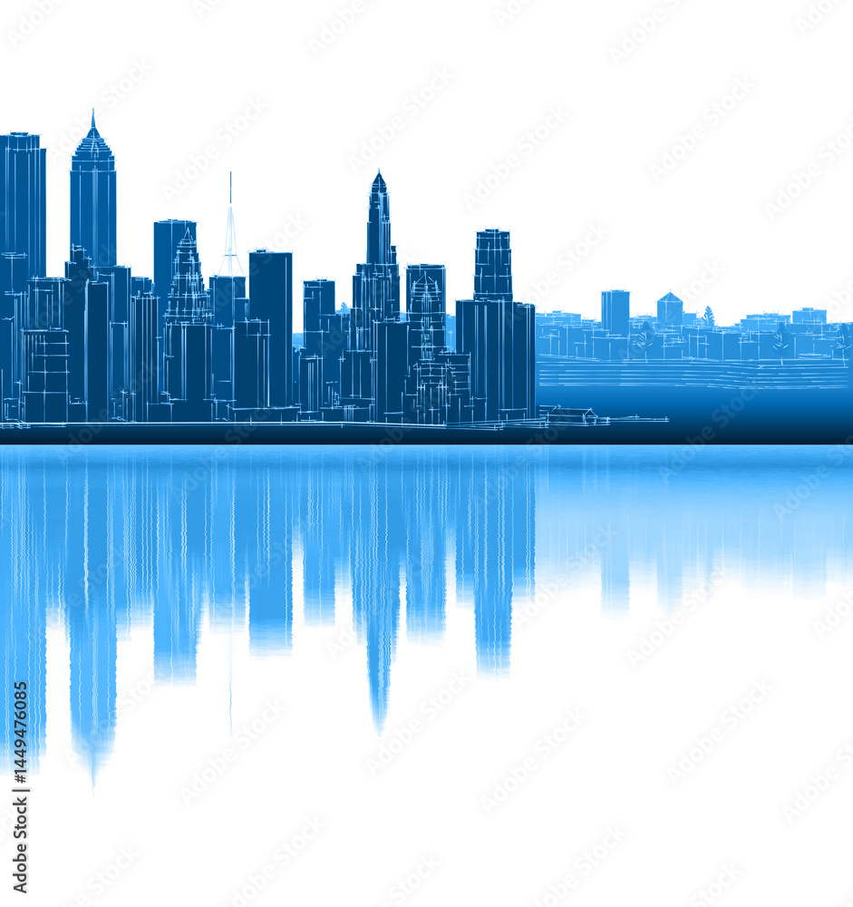 modern city metropolis 3d illustration modern city metropolis 3d illustration