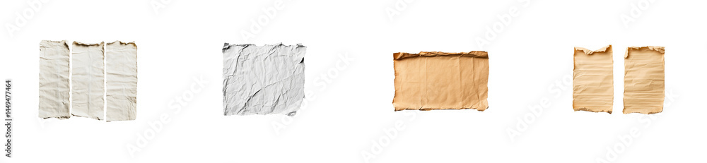 Torn paper textures set, craft, ragged edges, grunge. cut out transparent Torn paper textures set, craft, ragged edges, grunge. cut out transparent