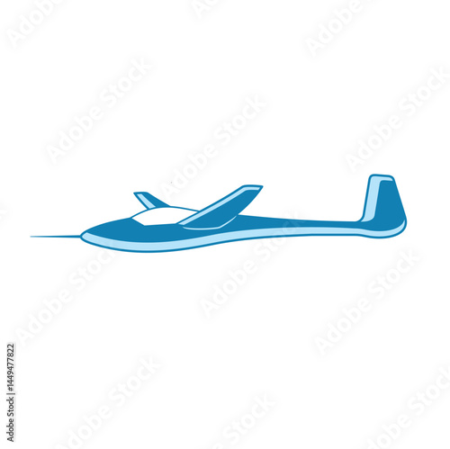 glider, usually used for unpowered flight. vector art.