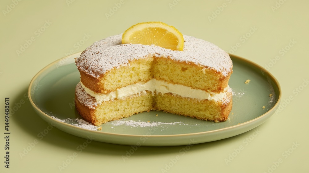 A Delectable Lemon Cake Slice, Perfect for any Occasion A Delectable Lemon Cake Slice, Perfect for any Occasion