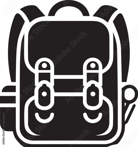 School backpack black vector