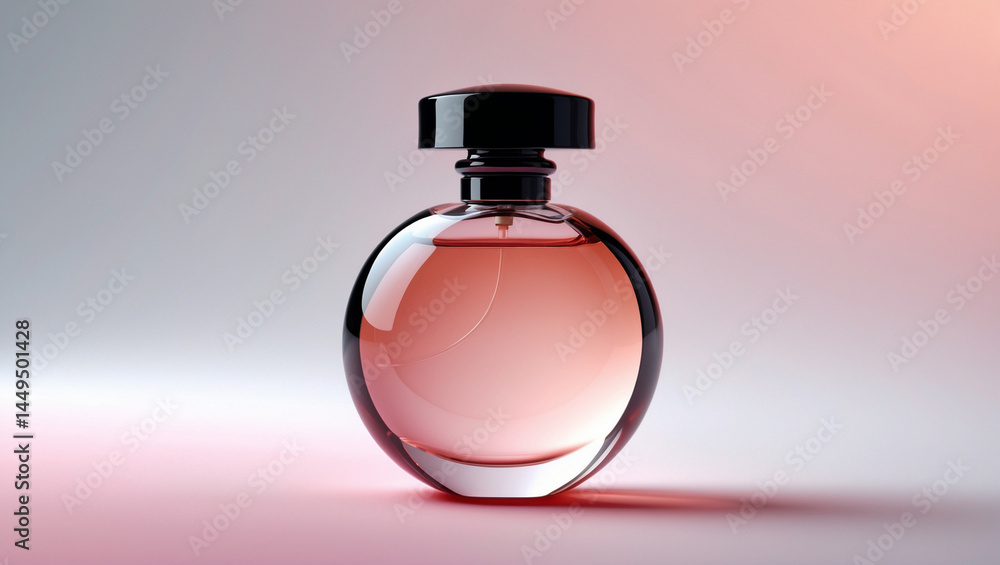 Spherical Glass Perfume Bottle on Gradient Pink to White Background – 4K Realistic Mockup Spherical Glass Perfume Bottle on Gradient Pink to White Background – 4K Realistic Mockup