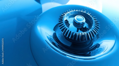 Stunning Detailed Close-up of a Futuristic Industrial Gear Mechanism